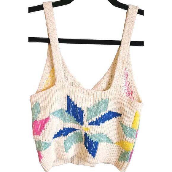 MOTHER Varsity Cropped Sweater Vest Designer Knit S Small - Picture 2 of 10